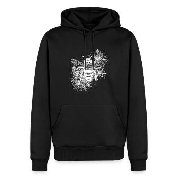 Süße Kleine Biene auf einer Blüten Blumen - Männer Premium Bio Hoodie - Schwarz - Vorne - Nico (187cm)