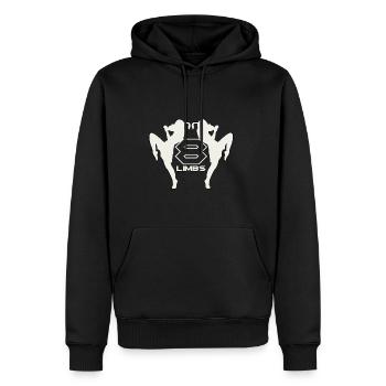 Muay Thaï Boxe Thaïlandaise - Sweat à capuche Premium bio Homme - noir - Devant - Nico (187cm)