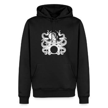 Charmante pieuvre sur tambour - Sweat à capuche Premium bio Homme - noir - Devant - Nico (187cm)