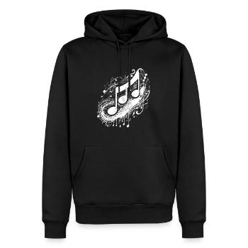 Partition de musique vintage dans le Style de tatouage - Sweat à capuche Premium bio Homme - noir - Devant - Nico (187cm)