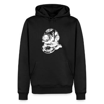Taucherhelm Vintage professionelle Taucher Style - Männer Premium Bio Hoodie - Schwarz - Vorne - Nico (187cm)