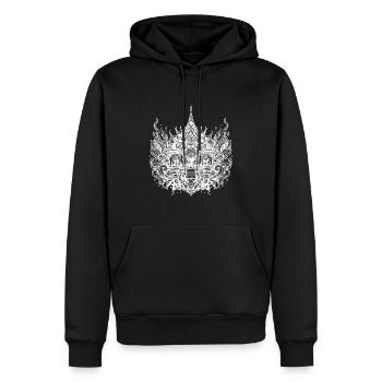 Temple classique de la Thaïlande - Sweat à capuche Premium bio Homme - noir - Devant - Nico (187cm)
