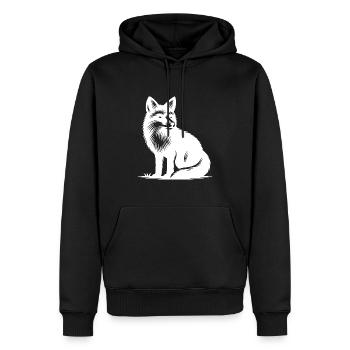 Niedlicher schlauer Fuchs - Männer Premium Bio Hoodie - Schwarz - Vorne - Nico (187cm)