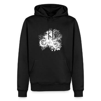Rennsport Motorrad Geländefahrt Splash Style - Männer Premium Bio Hoodie - Schwarz - Vorne - Nico (187cm)
