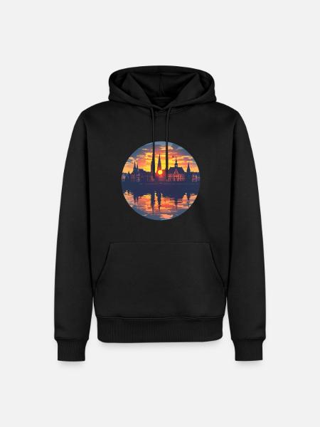 Freiburg Skyline - Men’s Premium Organic Hoodie - black