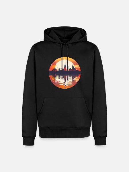 Gieben Skyline - Men’s Premium Organic Hoodie - black