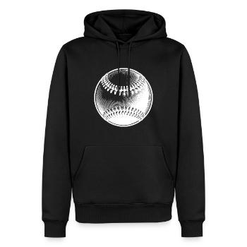 Baseball pour les joueurs de baseball et les fans de baseball - Sweat à capuche Premium bio Homme - noir - Devant - Nico (187cm)