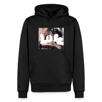 Amour Amour Design Abstrait Moderne - Sweat à capuche Premium bio Homme - noir - Devant - Nico (187cm)