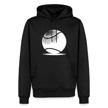 Tennisball für Tennis Trainer und Spieler - Männer Premium Bio Hoodie - Schwarz - Vorne - Nico (187cm)
