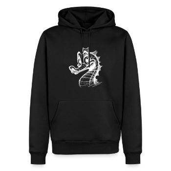 Mignon Enfants Hippocampe Crayon Dessin Brut - Sweat à capuche Premium bio Homme - noir - Devant - Nico (187cm)