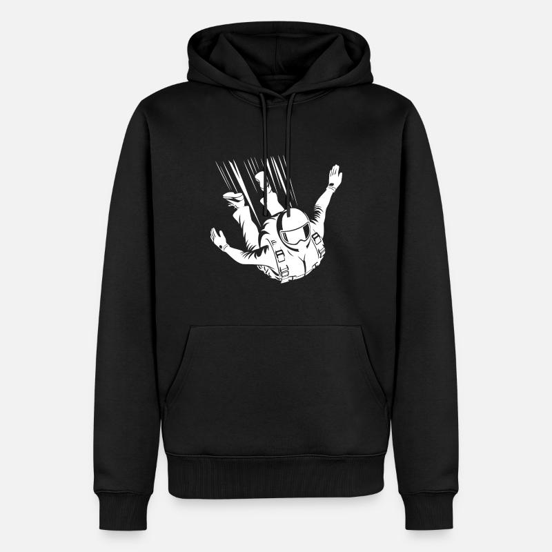 Parachutisme Saut en parachutisme cool - Sweat à capuche Premium bio Homme - noir