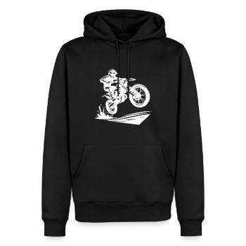 Motorsport Enduro Jumping Terrain Machine - Men’s Premium Organic Hoodie - black - Front - Nico (187cm)