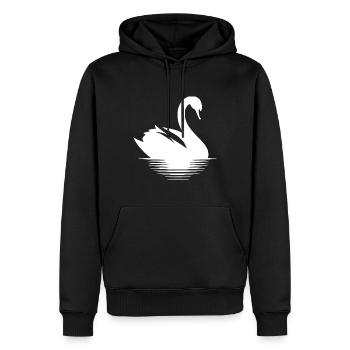 Stolzer Schwan Wasservogel Portrait - Männer Premium Bio Hoodie - Schwarz - Vorne - Nico (187cm)