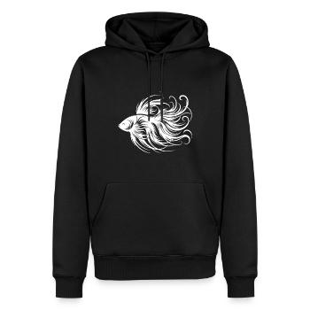 Poisson betta élégant beau poisson labyrinthe - Sweat à capuche Premium bio Homme - noir - Devant - Nico (187cm)