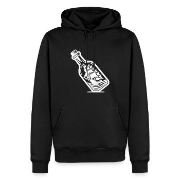 Ship in a bottle Sailing ship with sails - Men’s Premium Organic Hoodie - black - Front - Nico (187cm)