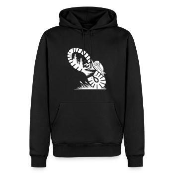 Chaussure de randonnée avec profil forestier pour les randonneurs - Sweat à capuche Premium bio Homme - noir - Devant - Nico (187cm)