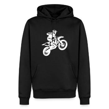 Homme Motorsport Off-Road Enduro Machine Jump - Sweat à capuche Premium bio Homme - noir - Devant - Nico (187cm)