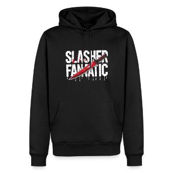 Slasher Fanatic Knife Design - Men’s Premium Organic Hoodie - black - Front - Nico (187cm)