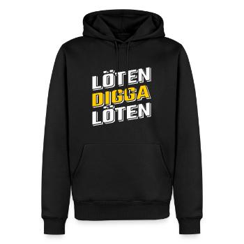 Löten Digga Löten Bier Saufen Party - Männer Premium Bio Hoodie - Schwarz - Vorne - Nico (187cm)