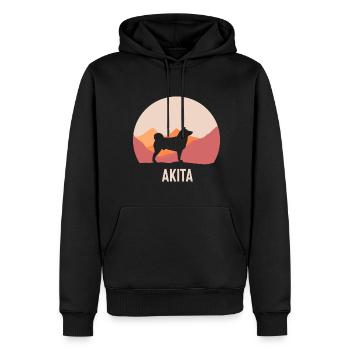 Akita - Sweat à capuche Premium bio Homme - noir - Devant - Nico (187cm)
