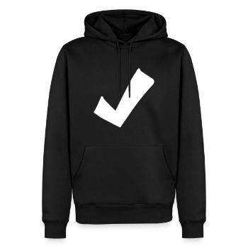Hook Emoji Sketch Dessin - Sweat à capuche Premium bio Homme - noir - Devant - Nico (187cm)