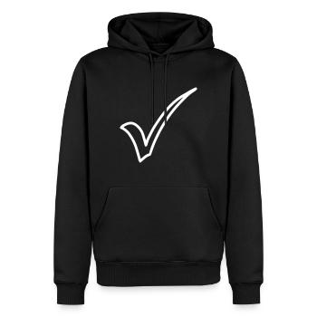 Hook Emoji Sketch Drawing White - Men’s Premium Organic Hoodie - black - Front - Nico (187cm)