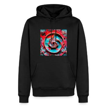 Rad des Lebens - Männer Premium Bio Hoodie - Schwarz - Vorne - Nico (187cm)