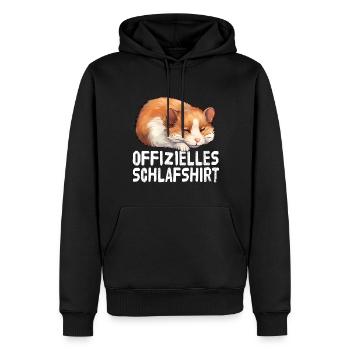Chemise de nuit officielle Hamster - Sweat à capuche Premium bio Homme - noir - Devant - Nico (187cm)