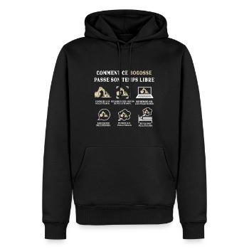 Pelleteuse Conducteur Engin Excavateur Tractopelle - Sweat à capuche Premium bio Homme - noir - Devant - Nico (187cm)