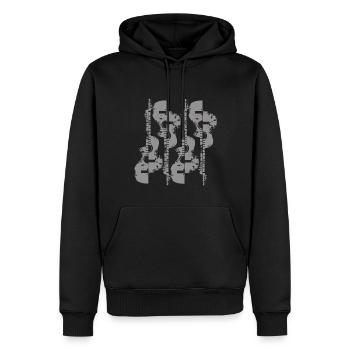 Gitarre Artwork - Männer Premium Bio Hoodie - Schwarz - Vorne - Nico (187cm)