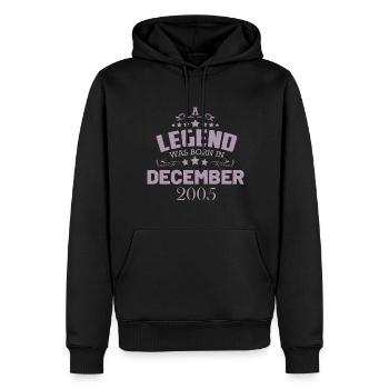 18th Birthday Legend December 2005 - Men’s Premium Organic Hoodie - black - Front - Nico (187cm)
