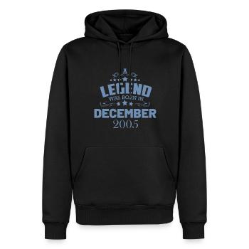 18th Birthday Legend December 2005 - Men’s Premium Organic Hoodie - black - Front - Nico (187cm)