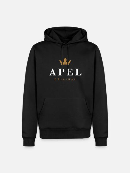 Apel Original Familienlogo - Männer Premium Bio Hoodie - Schwarz