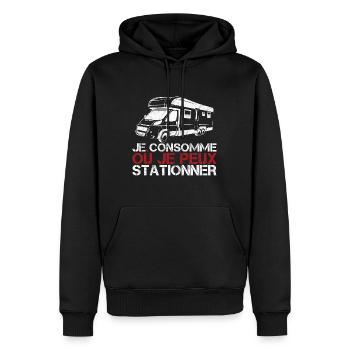 Humor Wohnmobil Park Reisen - Männer Premium Bio Hoodie - Schwarz - Vorne - Nico (187cm)
