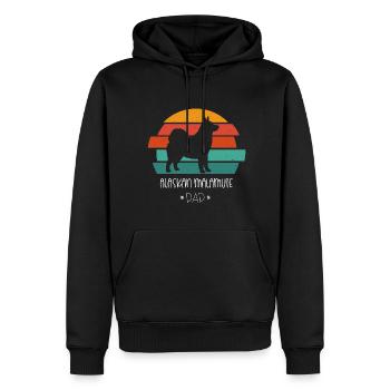 Alaskan Malamute Hund - Männer Premium Bio Hoodie - Schwarz - Vorne - Nico (187cm)