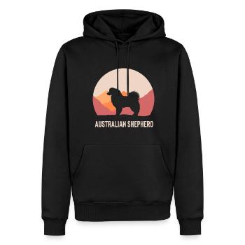 Australian Shepherd Geschenk - Männer Premium Bio Hoodie - Schwarz - Vorne - Nico (187cm)