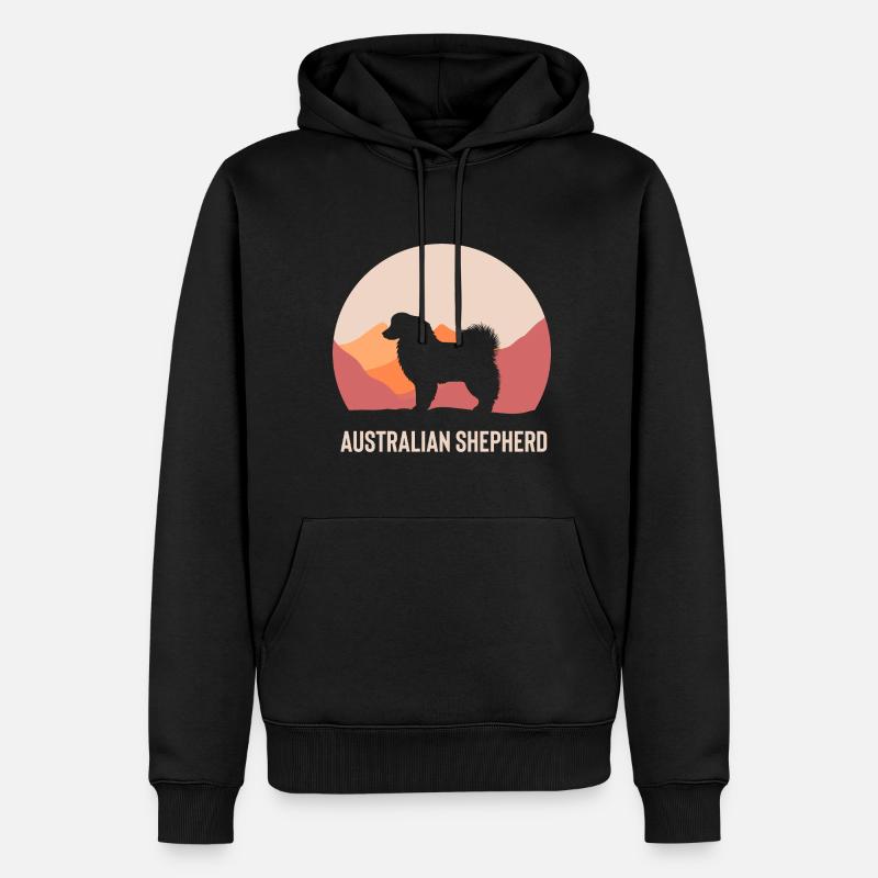 Cadeau de berger australien - Sweat à capuche Premium bio Homme - noir