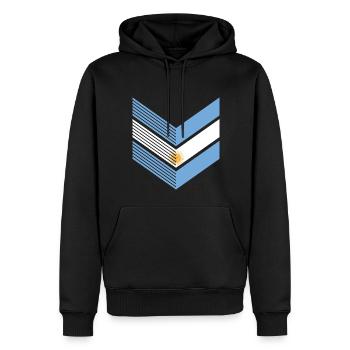 Drapeau de l’Argentine Amérique du Sud Drapeau de l’Argentine - Sweat à capuche Premium bio Homme - noir - Devant - Nico (187cm)