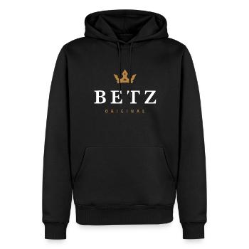 Betz Original Familienlogo - Männer Premium Bio Hoodie - Schwarz - Vorne - Nico (187cm)
