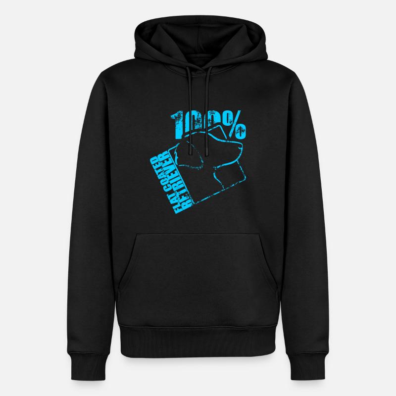 PLAT RETRIEVER 100 COUCHÉ - Sweat à capuche Premium bio Homme - noir
