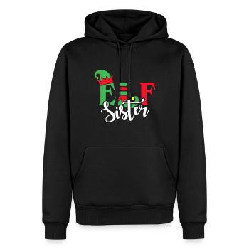 Elf Schwester Weihnachten Familie Matching - Männer Premium Bio Hoodie - Schwarz - Vorne - Nico (187cm)