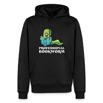 Lesen - Männer Premium Bio Hoodie - Schwarz - Vorne - Nico (187cm)