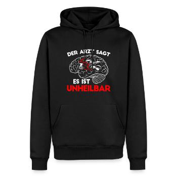 Motorrad fahren Supersport Biker Bike Bikerin - Männer Premium Bio Hoodie - Schwarz - Vorne - Nico (187cm)