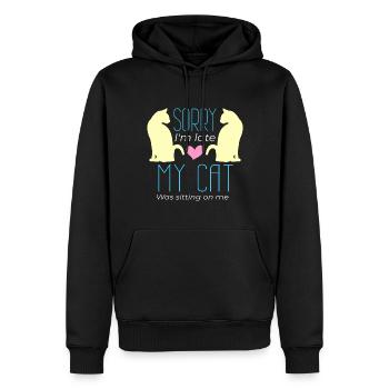 Delay Cat Cat Lovers Surprise Fun - Men’s Premium Organic Hoodie - black - Front - Nico (187cm)