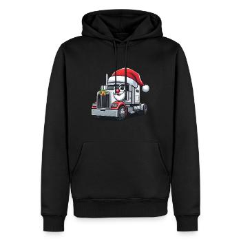 Amerikanischer LKW - Männer Premium Bio Hoodie - Schwarz - Vorne - Nico (187cm)