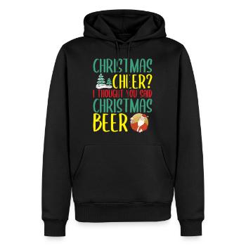 Cadeau de fête de Noël - Sweat à capuche Premium bio Homme - noir - Devant - Nico (187cm)