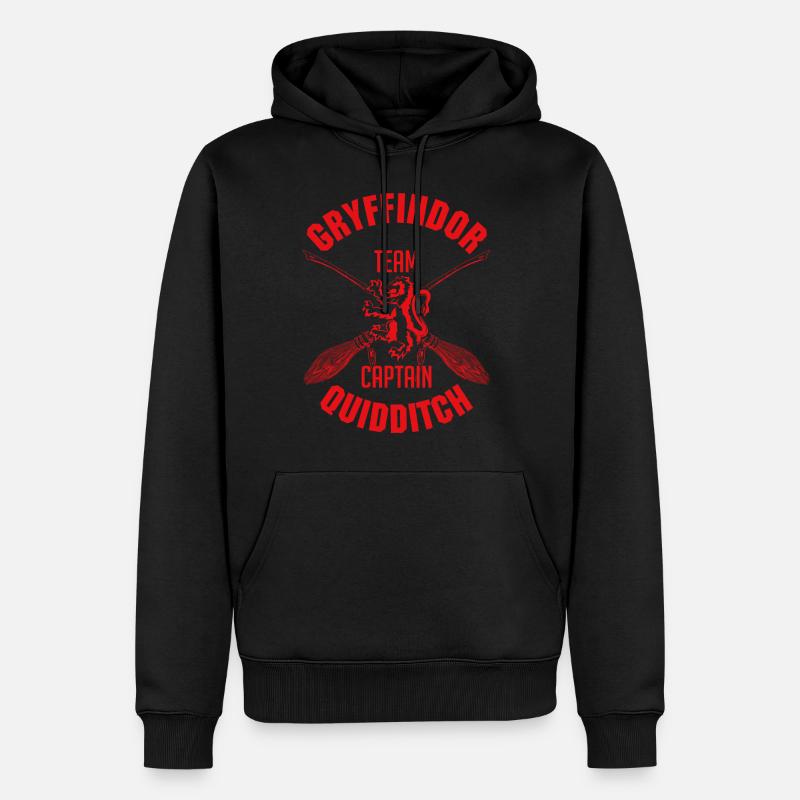 Harry Potter Gryffindor Team Captain Quidditch - Männer Premium Bio Hoodie - Schwarz