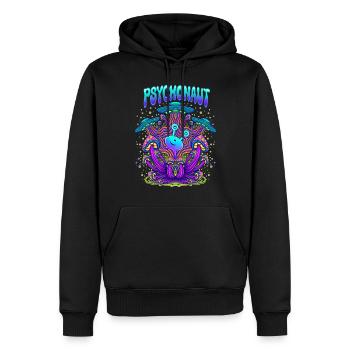 PSYCHONAUT - Männer Premium Bio Hoodie - Schwarz - Vorne - Nico (187cm)