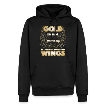 L’or n’est pas tout ce dont il a besoin Wings - Sweat à capuche Premium bio Homme - noir - Devant - Nico (187cm)