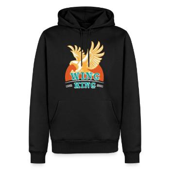 Conception de moto Wing King Goldwing - Sweat à capuche Premium bio Homme - noir - Devant - Nico (187cm)